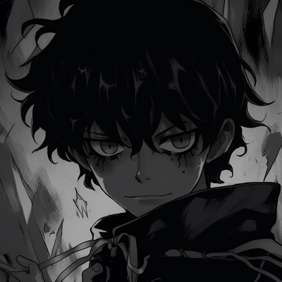 Image For Post | Profile picture focuses on a pair of glowing eyes, piercing through the inky darkness. mysterious black anime pfpHD, free download - [Black Anime PFP Central](https://hero.page/pfp/black-anime-pfp-central)