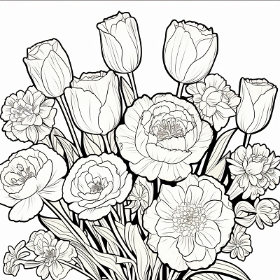 Image For Post | Dreamy florals including sunflowers and daisies; whimsical designs with intricate stem patterns.printable coloring page, black and white, free download - [Coloring Pages for Girls ](https://hero.page/coloring/coloring-pages-for-girls-printable-art-cute-designs-fun-colors)