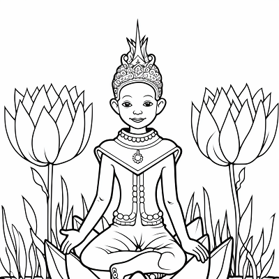 Image For Post | Scene of frog prince on a lily pad; significant use of swirl patterns and textures.printable coloring page, black and white, free download - [Coloring Pages for Girls ](https://hero.page/coloring/coloring-pages-for-girls-printable-art-cute-designs-fun-colors)