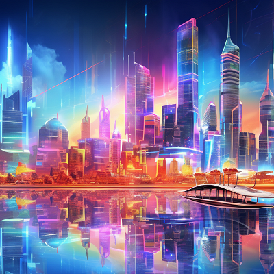 Image For Post Digitalized Futuristic Cyber City Artistic View - Wallpaper