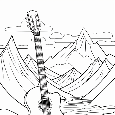 Image For Post Hillside Hues - Printable Coloring Page