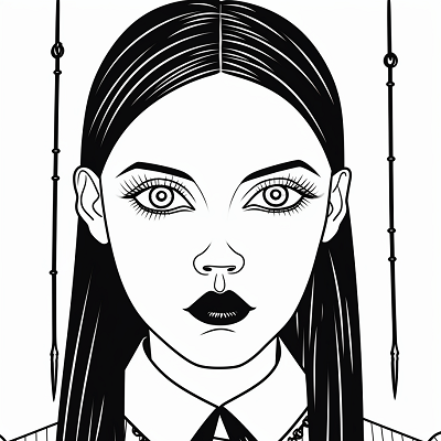 Image For Post Abstract Wednesday Addams Sharp Edges - Wallpaper