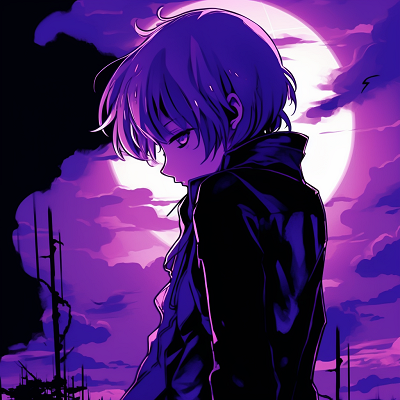 Image For Post | Anime characters in a standoff, crimson and purple dominating the color palette. vibrant purple anime pfp pfp for discord. - [Purple Pfp Anime Collection](https://hero.page/pfp/purple-pfp-anime-collection)