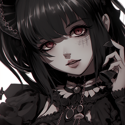Image For Post | Anime girl exhibiting pale mystique in a Goth inspired ensemble, detailed with shaded elements and soft lines. preparing goth anime girl pfp pfp for discord. - [Goth Anime Girl PFP](https://hero.page/pfp/goth-anime-girl-pfp)