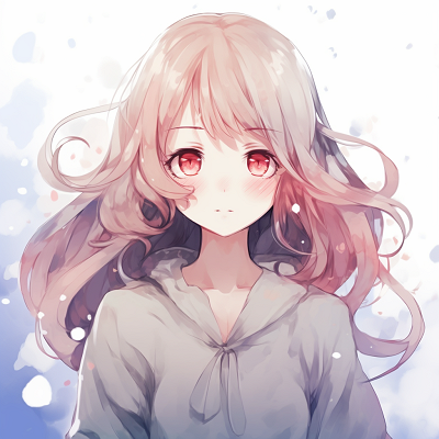 Image For Post | Portrait of a cute Anime girl rendered in stunning watercolor vibrancy. anime pfp cute styles pfp for discord. - [anime pfp cute](https://hero.page/pfp/anime-pfp-cute)