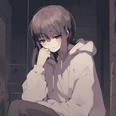 Image For Post | An anime character sitting alone, sharp lines and heavy shading. variety of sad anime pfp pfp for discord. - [anime pfp sad Series](https://hero.page/pfp/anime-pfp-sad-series)
