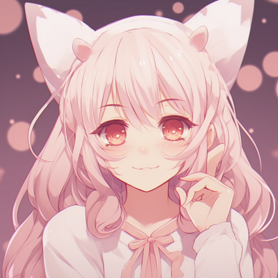 Image For Post Headshot of Anime Girl with Cat Ears - super cute anime pfp