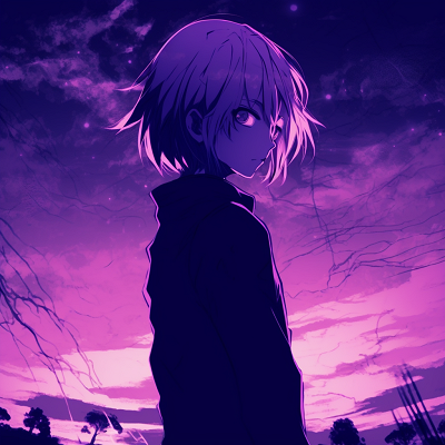 Image For Post | An anime boy under a stunning purple sky, showcasing its atmospheric effects and the character's subdued tones. anime purple pfp inspirations pfp for discord. - [Anime Purple PFP Collection](https://hero.page/pfp/anime-purple-pfp-collection)