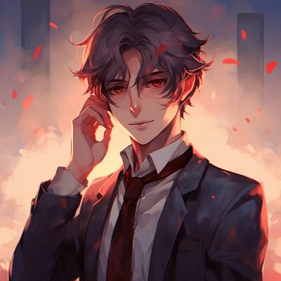 Image For Post | Profile view of a mysterious anime male character, rich backgrounds with detailed line art. anime male pfp aesthetics pfp for discord. - [anime pfp male](https://hero.page/pfp/anime-pfp-male)