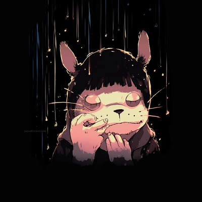 Image For Post | Totoro portrayed amidst midnight giving a grunge vibe, cool colors with intense shadows and highlights. anime inspired grunge aesthetic pfp pfp for discord. - [All about grunge aesthetic pfp](https://hero.page/pfp/all-about-grunge-aesthetic-pfp)