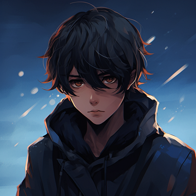 Image For Post | Anime guy with shadowy eyes, intense gaze with a cold color palette. dark anime guy pfp styles pfp for discord. - [anime pfp guy](https://hero.page/pfp/anime-pfp-guy)