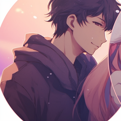 Image For Post | Two characters, night sky as backdrop, shared gaze filled with affection. unique cute matching pfp for couples ideas pfp for discord. - [cute matching pfp for couples, aesthetic matching pfp ideas](https://hero.page/pfp/cute-matching-pfp-for-couples-aesthetic-matching-pfp-ideas)