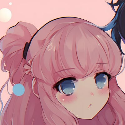 Image For Post | Two characters, brightly colored eyes, hats in matching aesthetics, shoulder to shoulder. kawaii anime matching pfp couple pfp for discord. - [anime matching pfp couple, aesthetic matching pfp ideas](https://hero.page/pfp/anime-matching-pfp-couple-aesthetic-matching-pfp-ideas)