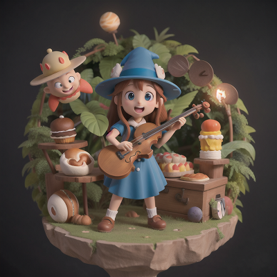 Image For Post Anime, space, wizard's hat, violin, bakery, jungle, HD, 4K, AI Generated Art