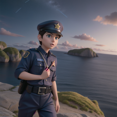 Image For Post Anime, island, exploring, police officer, betrayal, stars, HD, 4K, AI Generated Art