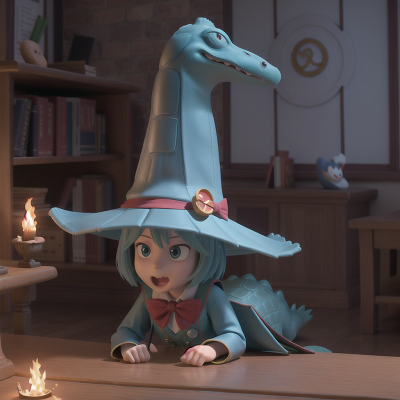 Image For Post Anime, wizard's hat, alligator, ghost, phoenix, teacher, HD, 4K, AI Generated Art