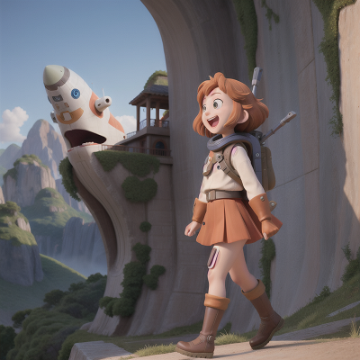 Image For Post Anime, bravery, museum, mountains, laughter, spaceship, HD, 4K, AI Generated Art