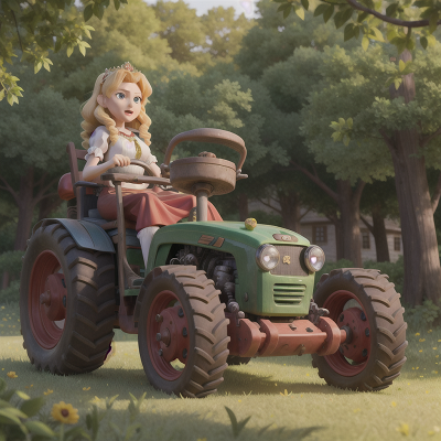 Image For Post Anime, tractor, shield, queen, fairy, forest, HD, 4K, AI Generated Art