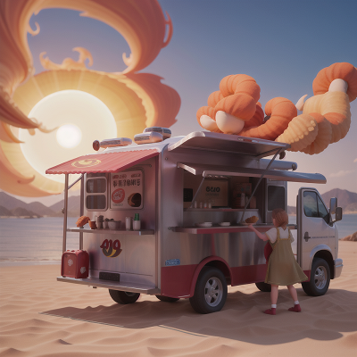 Image For Post Anime, seafood restaurant, sandstorm, solar eclipse, taco truck, electric guitar, HD, 4K, AI Generated Art