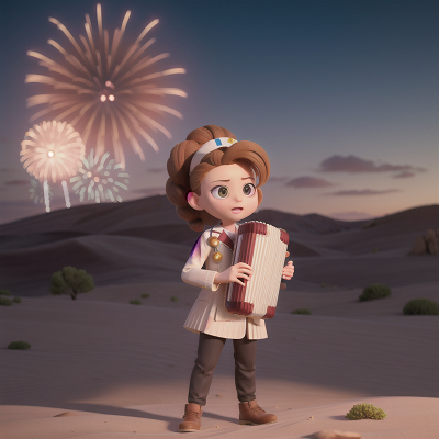 Image For Post Anime, accordion, doctor, fireworks, desert, camera, HD, 4K, AI Generated Art