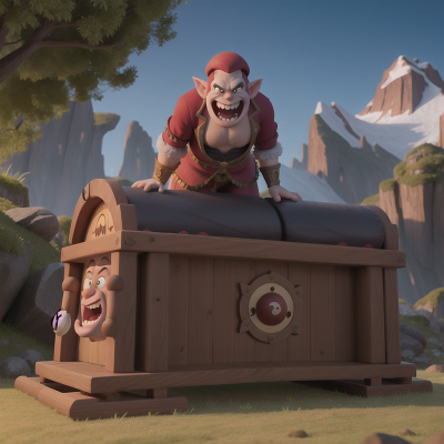 Image For Post Anime, troll, mountains, ogre, vampire's coffin, circus, HD, 4K, AI Generated Art