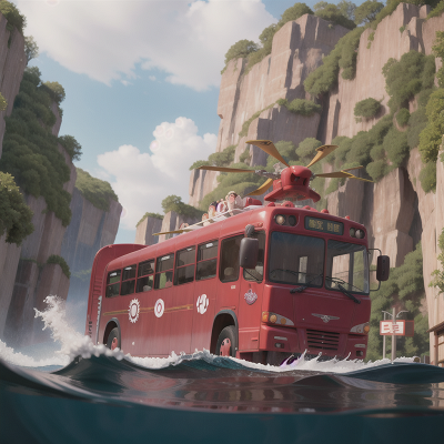 Image For Post Anime, market, bus, swimming, kraken, helicopter, HD, 4K, AI Generated Art