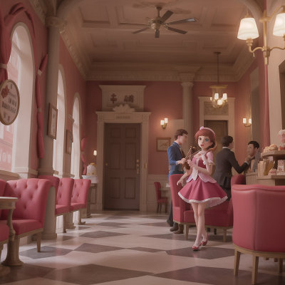 Image For Post Anime, castle, holodeck, confusion, ice cream parlor, violin, HD, 4K, AI Generated Art