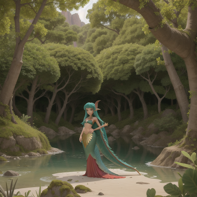 Image For Post Anime, dragon, scientist, forest, mermaid, desert, HD, 4K, AI Generated Art