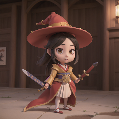 Image For Post Anime, museum, geisha, witch, desert, sword, HD, 4K, AI Generated Art