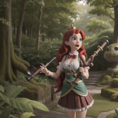 Image For Post Anime, enchanted forest, mermaid, singing, bagpipes, detective, HD, 4K, AI Generated Art