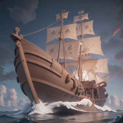 Image For Post Anime, pirate ship, scientist, knight, whale, demon, HD, 4K, AI Generated Art