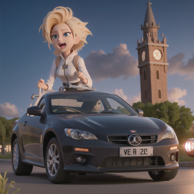 Image For Post Anime, storm, car, tower, camera, singing, HD, 4K, AI Generated Art
