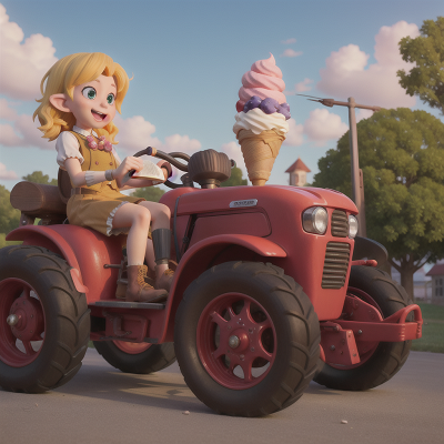 Image For Post Anime, ice cream parlor, book, tractor, goblin, circus, HD, 4K, AI Generated Art