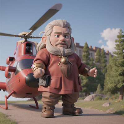 Image For Post Anime, dwarf, time machine, queen, sasquatch, helicopter, HD, 4K, AI Generated Art