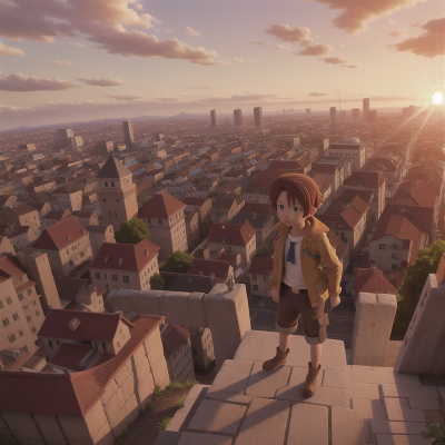 Image For Post Anime, sunrise, suspicion, city, king, drought, HD, 4K, AI Generated Art