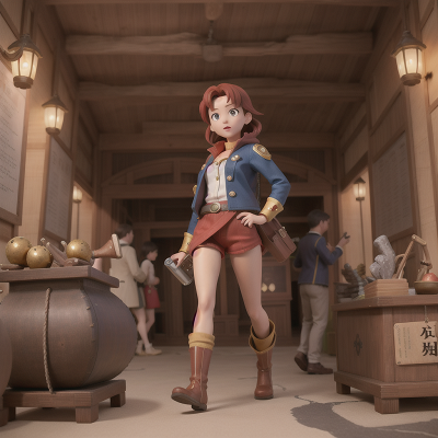 Image For Post Anime, detective, market, treasure, museum, space station, HD, 4K, AI Generated Art