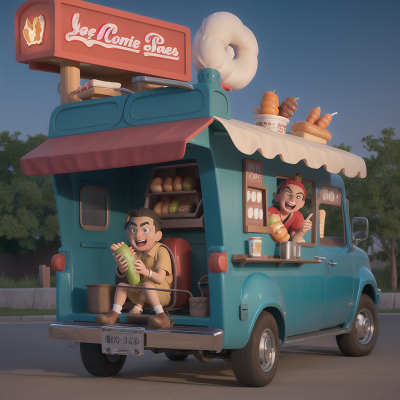 Image For Post Anime, hot dog stand, vampire, camera, ogre, car, HD, 4K, AI Generated Art