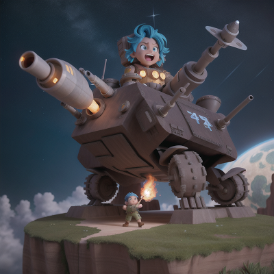 Image For Post Anime, scientist, spaceship, tank, troll, bravery, HD, 4K, AI Generated Art