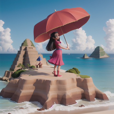 Image For Post Anime, doctor, umbrella, ocean, circus, sphinx, HD, 4K, AI Generated Art