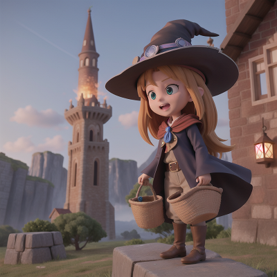 Image For Post Anime, witch, cowboys, tower, wizard, failure, HD, 4K, AI Generated Art
