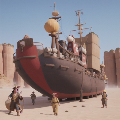 Image For Post Anime, firefighter, pirate ship, farmer, desert, artificial intelligence, HD, 4K, AI Generated Art