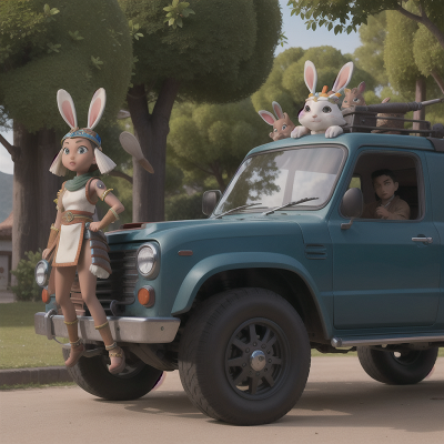Image For Post Anime, tribal warriors, car, museum, doctor, rabbit, HD, 4K, AI Generated Art