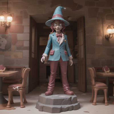 Image For Post Anime, ice cream parlor, zombie, statue, wizard's hat, spaceship, HD, 4K, AI Generated Art