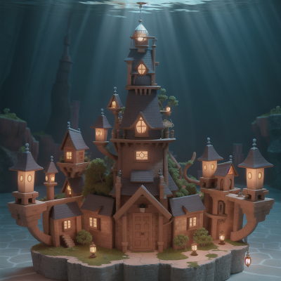 Image For Post Anime, cat, underwater city, success, village, cursed amulet, HD, 4K, AI Generated Art