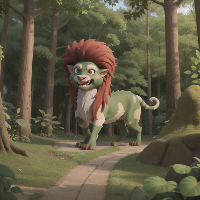 Image For Post Anime, troll, chimera, museum, stars, forest, HD, 4K, AI Generated Art