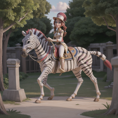 Image For Post Anime, cyborg, ancient scroll, haunted mansion, zebra, circus, HD, 4K, AI Generated Art