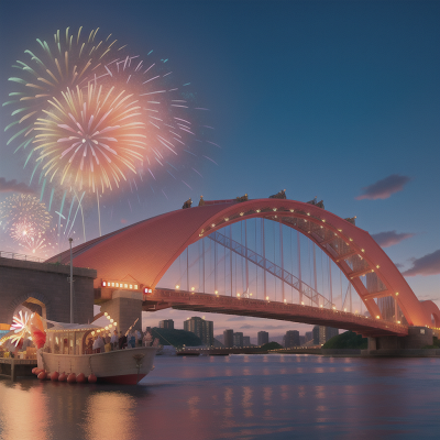 Image For Post Anime, fireworks, museum, bridge, carnival, whale, HD, 4K, AI Generated Art