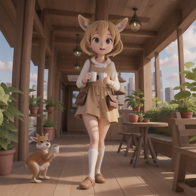 Image For Post Anime, kangaroo, coffee shop, city, crystal, farm, HD, 4K, AI Generated Art