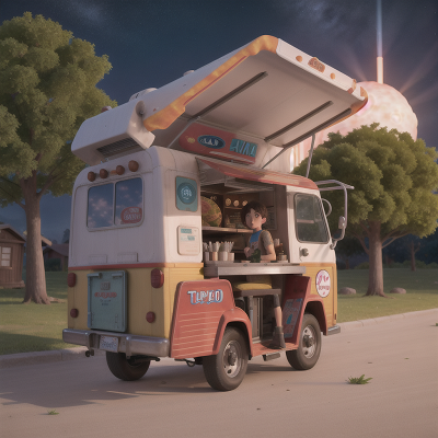 Image For Post Anime, space, taco truck, alien, musician, village, HD, 4K, AI Generated Art