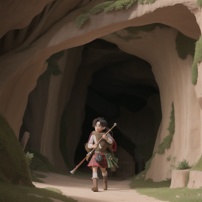 Image For Post Anime, cave, farm, bagpipes, bravery, temple, HD, 4K, AI Generated Art